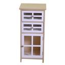 Cassettiera Naomi 1 anta e 2 cassetti naturale rettangolare cm33x30xh72