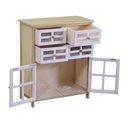 Cassettiera Naomi 2 ante e 4 cassetti naturale rettangolare  cm60x30xh72