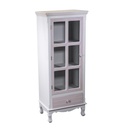 Vetrina Norimberga 1 anta in vetro 1 cassetto cm48x32xh120