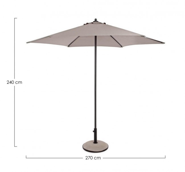 Ombrellone Delfi Antr-Tortora D270 -