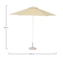 Ombrellone Delfi Beige diametro 270xh240 cm