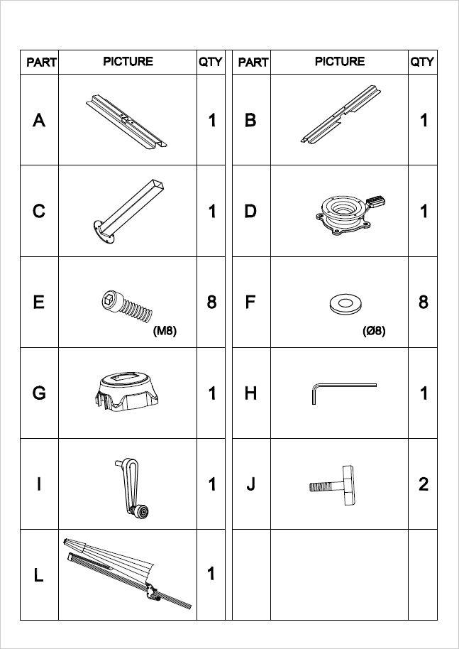 Ombrellone alluminio Montana 4x4 m grigio con palo laterale