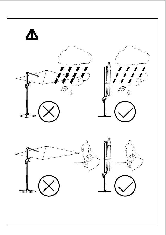 Ombrellone alluminio con palo laterale bianco 4x4 m