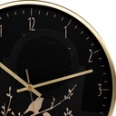 Orologio alluminio ramo nero tondo cm ø31,6h4,9