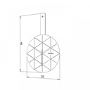 Orologio da parete design moderno  cm 23x40 h