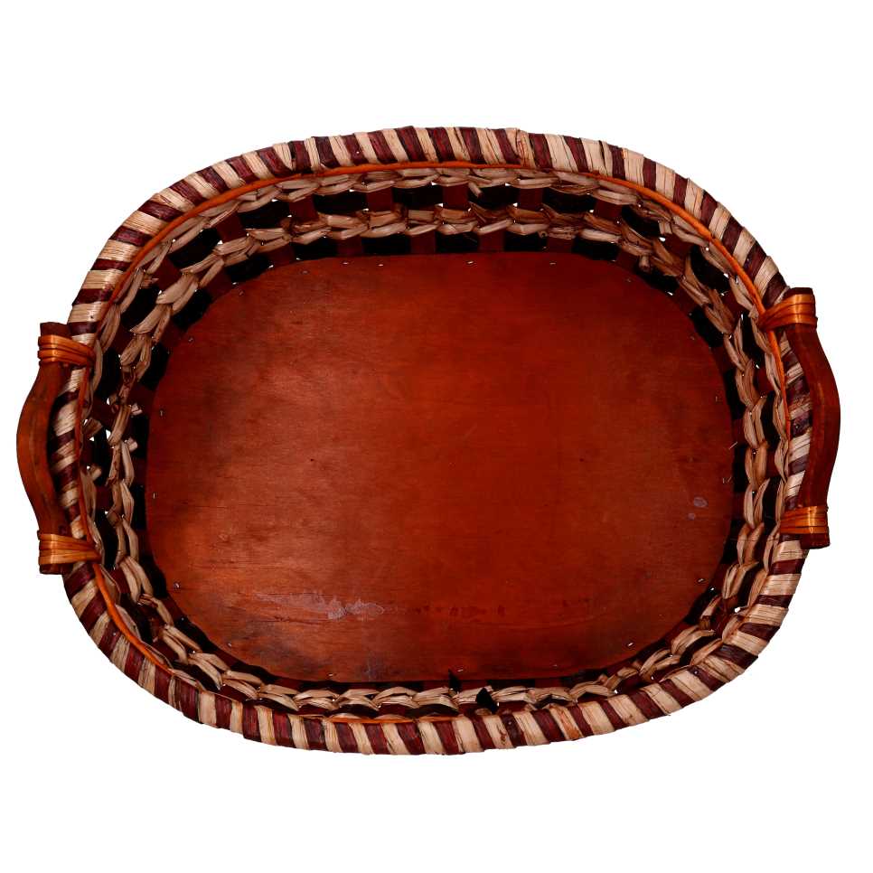 Orologio legno arancione tondo cmø60,5x4,5