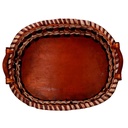 Orologio legno arancione tondo cmø60,5x4,5