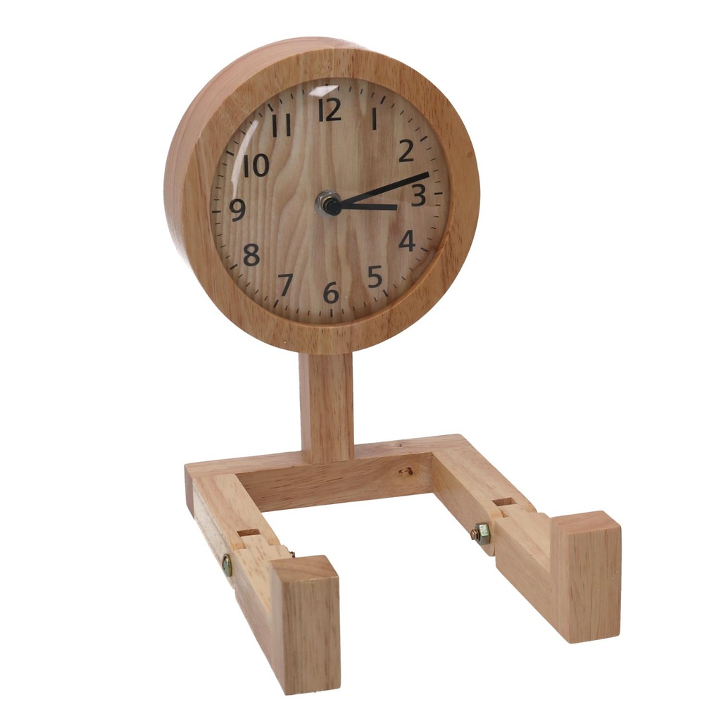 Natural wood clock 15x22,5x23 cm