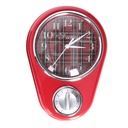 Plastic clock with red timer cm23x16x5