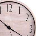 Orologio plastica effetto legno naturale tondo cm ø32h4,8