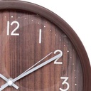 Orologio plastica effetto legno noce tondo cmø25,7h4,2