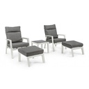 Ottoman in alluminio con cuscino Kledi lunar