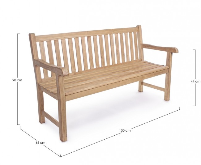 PANCA LINDA TEAK 150X66X90  Cod. 0804232