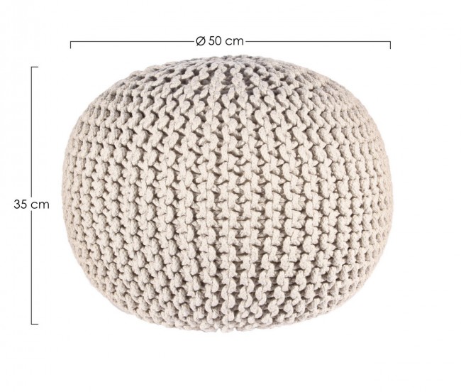 POUF INTRECCIO SABBIA