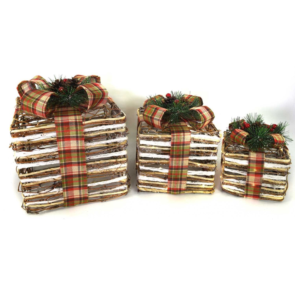 Gift pack 1-3 with natural led cm25x25h25