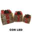 Gift pack 1-3 with red ledcm25x25h25
