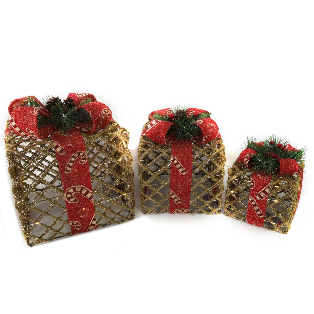 Gift pack 1-3 with red ledcm25x25h25