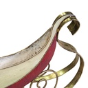 Pacco regalo metallo arancione cm14,5x9h9