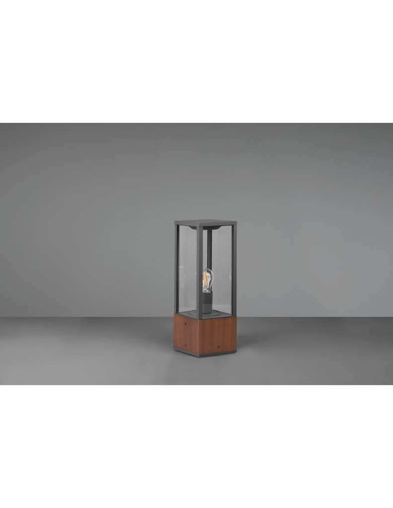 Paletto Da Esterno Garonne IP44 1xE27 Legno H40 cm Trio Lighting