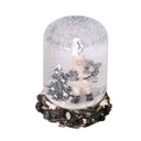 Palla di vetro con neve babbo bianco cilindro cmø11h14,5