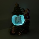 Santa Claus resin led glass ball with music cm16x15h25