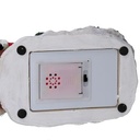 Santa Claus sleigh resin led glass ball with music cm19,5x12,5h18