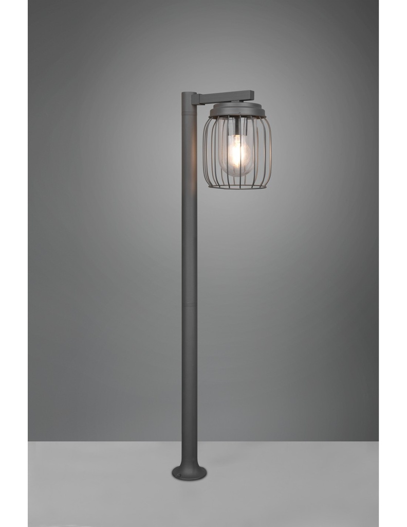 Palo Da Esterno Tuela Diffusore Gabbia Metallica Antracite IP44 Trio Lighting