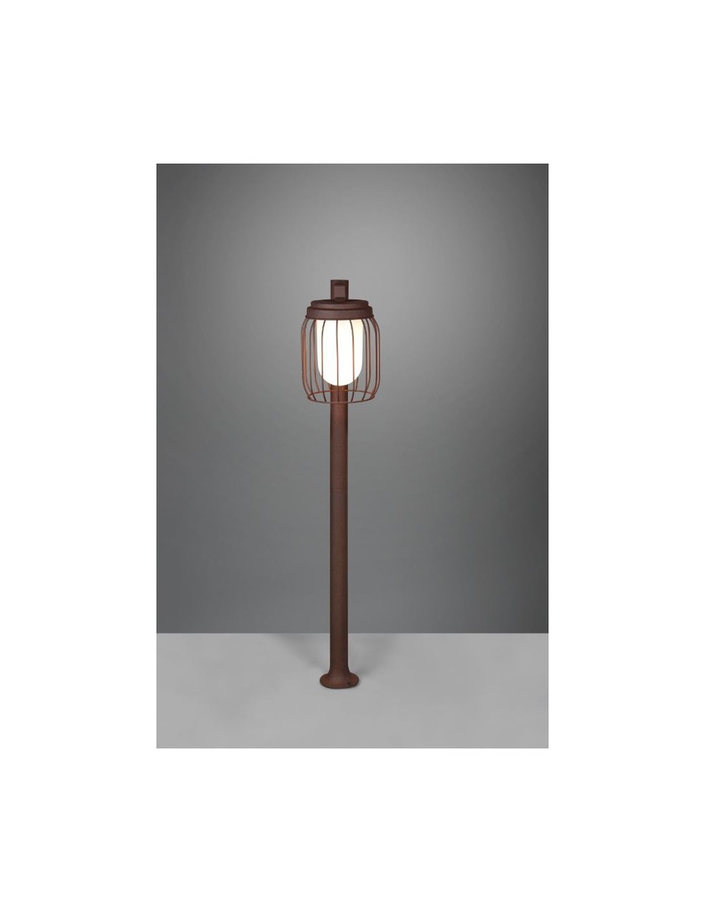 Palo Da Esterno Tuela Diffusore Gabbia Ruggine IP44 Trio Lighting