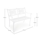 Panca Giglio bianco da esterno cm 110 x 59 x 85 h