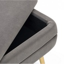 Panca contenitore grigio scuro con piedi cm 79.5 x37.5x42h