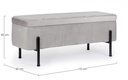 Panca contenitore kira naturale grigio chiaro
