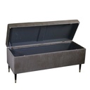 Rectangular beige velvet bench cm115x40h45