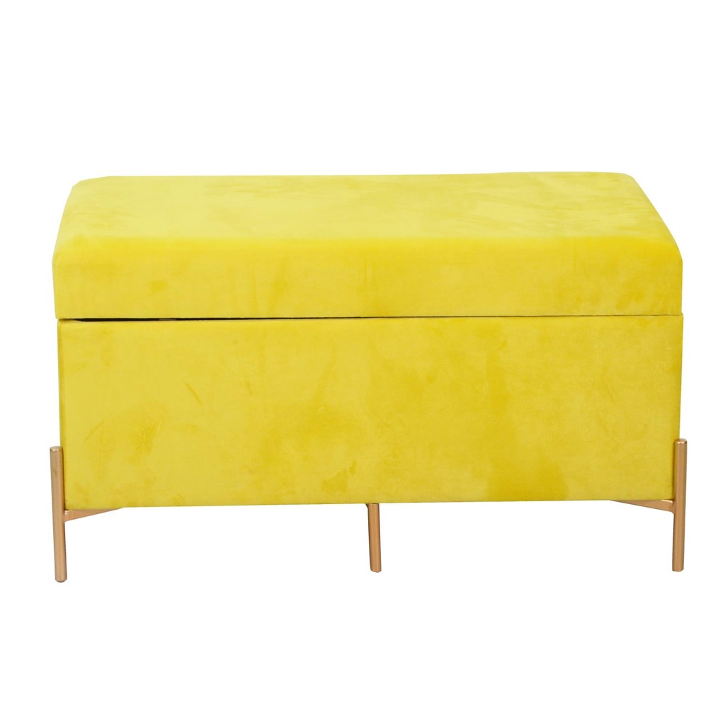 Panca velluto giallo cm115x40h45