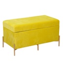 Panca velluto giallo cm78x40h45