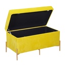 Panca velluto giallo cm78x40h45