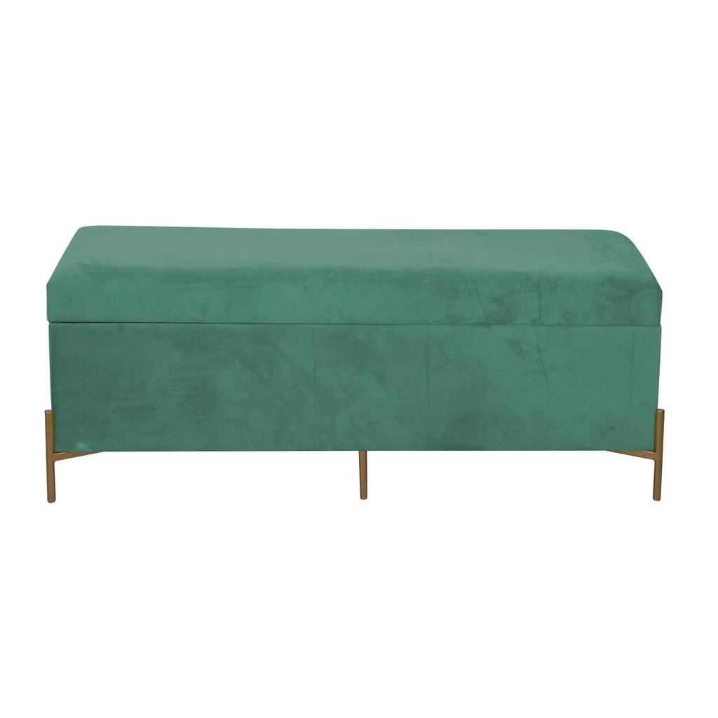 Panca velluto verde salvia cm115x40h45