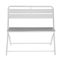 Panca giardino ferro Rovigo pieghevole bianco cm 94 x 51 x h 86