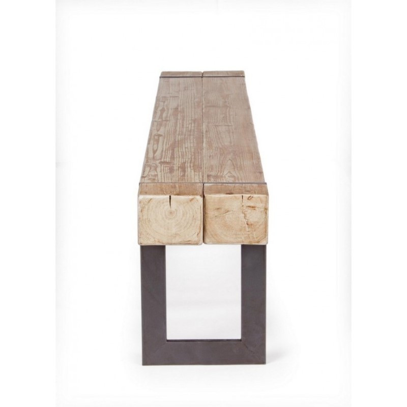 Panca industriale urban Garrett  legno acciaio