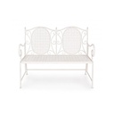 Panca pieghevole due posti in acciaio Bianca EMILY 115x60x h92 cm