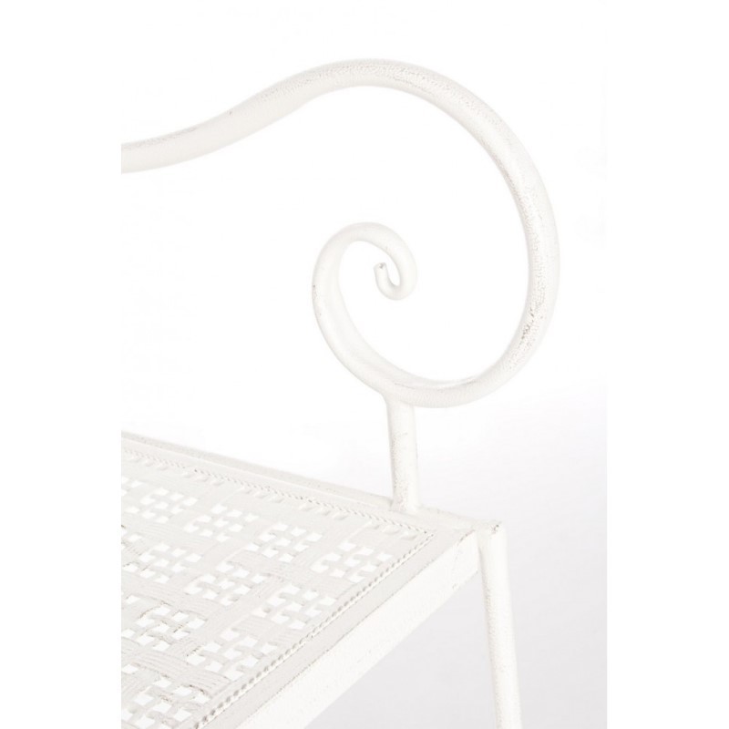 Panca pieghevole due posti in acciaio Bianca EMILY 115x60x h92 cm