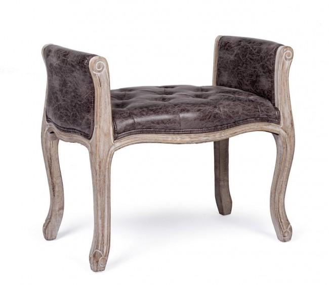 Panca singola dark in tessuto effetto pelle stile design