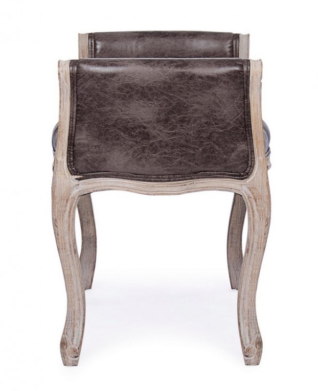 Panca singola dark in tessuto effetto pelle stile design