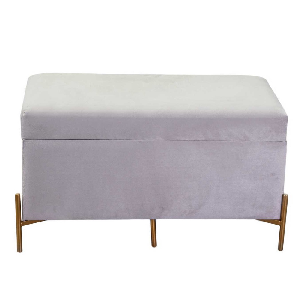 Panca velluto grigio chiaro cm78x40h45