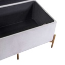 Panca velluto grigio chiaro cm78x40h45