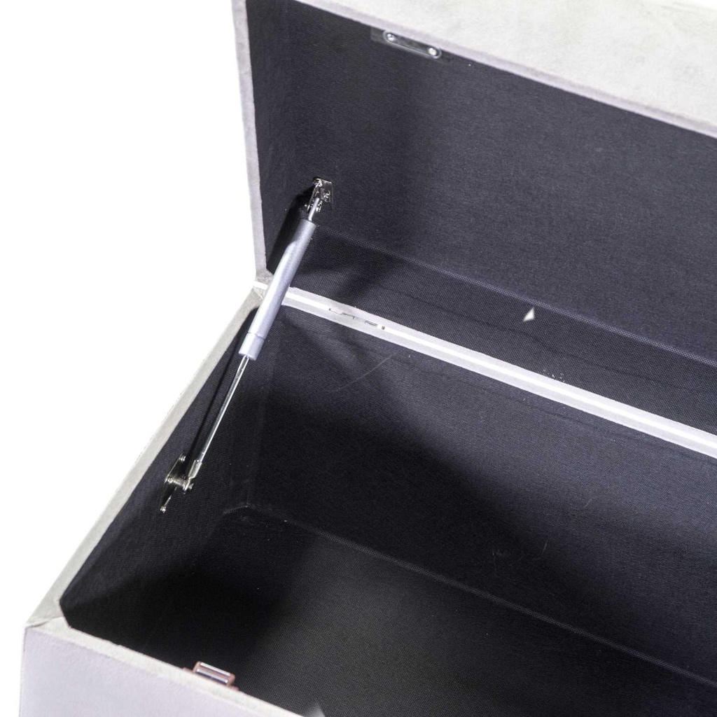 Panca velluto grigio chiaro cm78x40h45