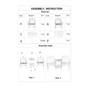 Panchina due posti con tavolo ferro Ragusa e portaombrellone bianco