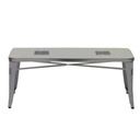 Panchina ferro Bristol bianco antico