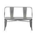 Panchina ferro con schienale bianco antico cm 111 x 51 x h 82,5