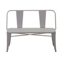 Panchina ferro bristol bianco con schienale cm51x111h82,5