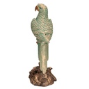 Pappagallo resina verde oro cm11,5x9,5h26
